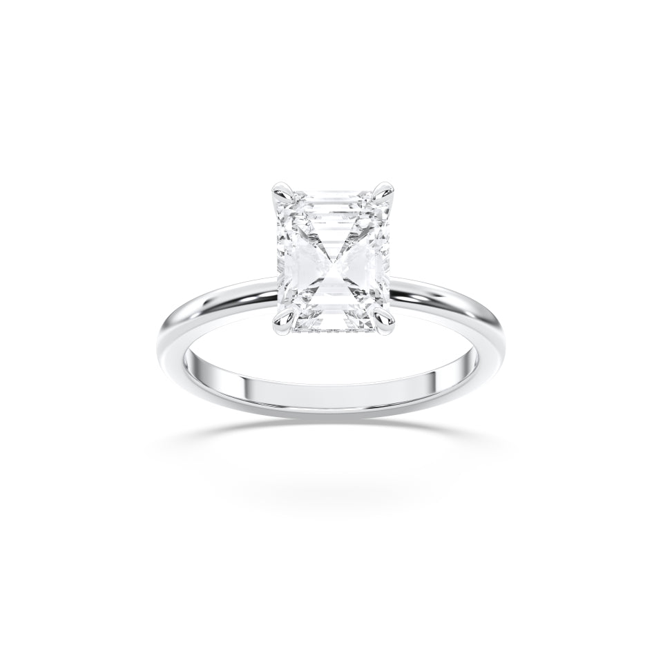 Hidden halo emerald ring