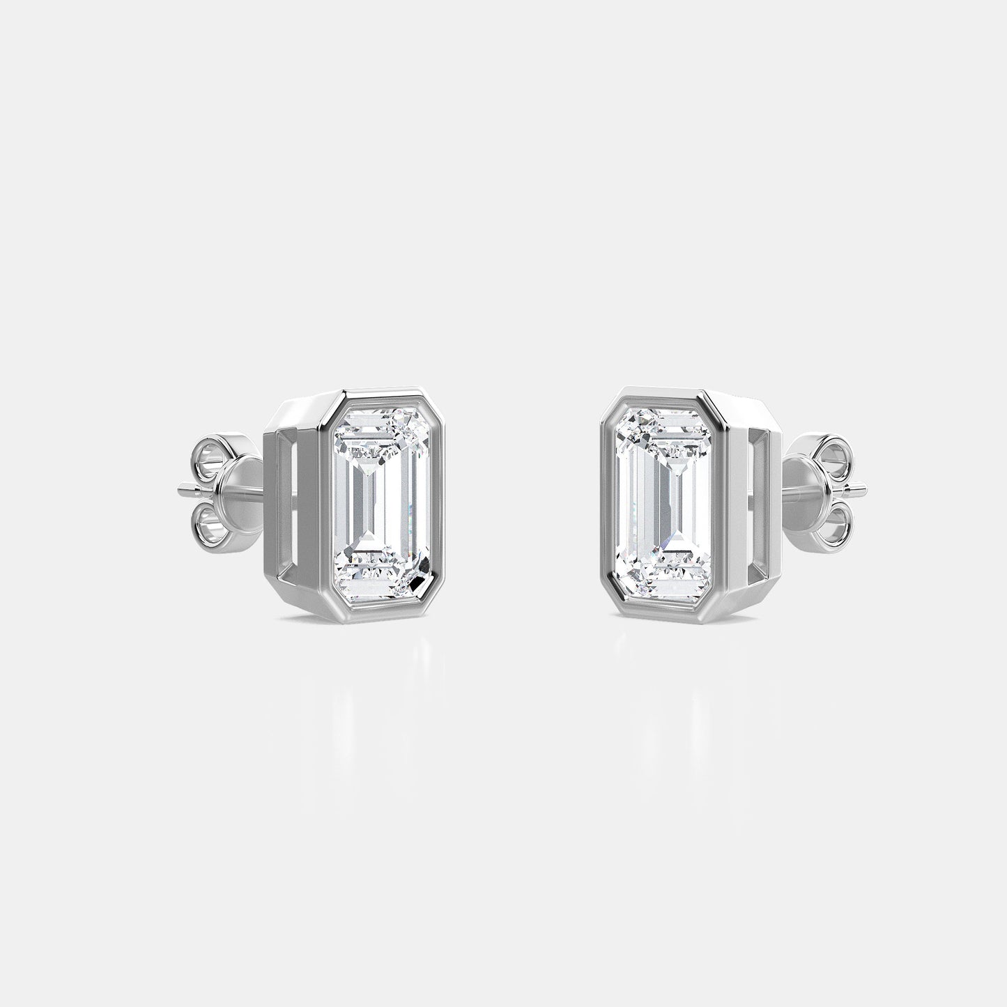 Bezel earrings