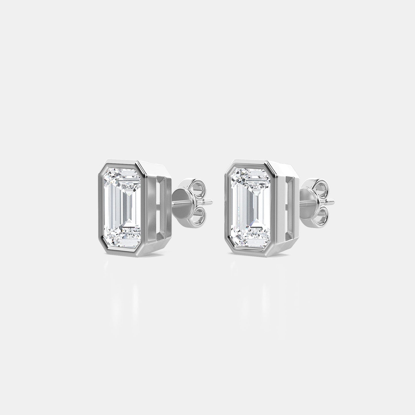Bezel earrings