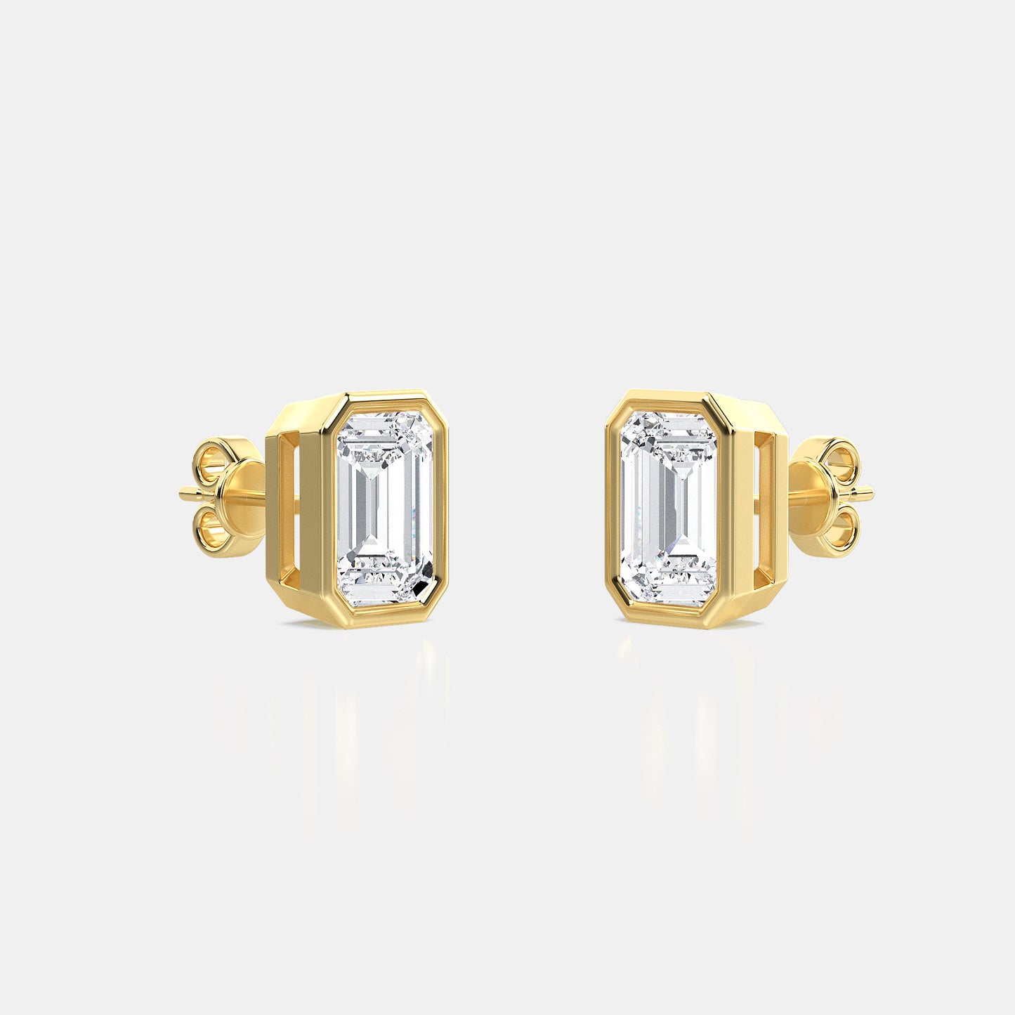Bezel earrings
