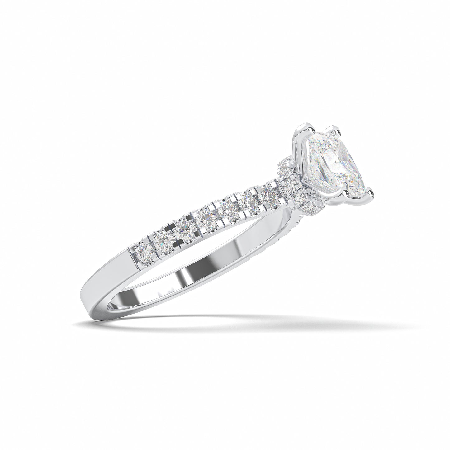 Hidden halo princess ring