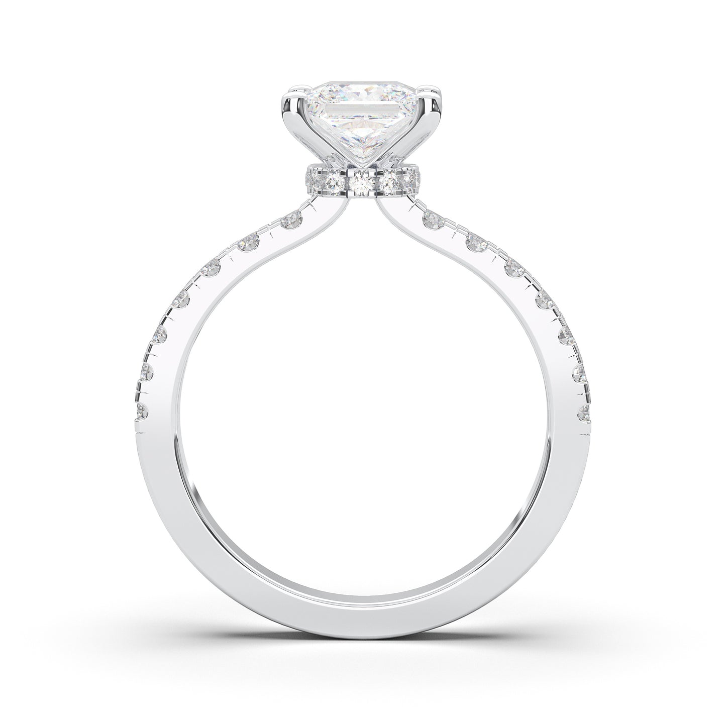 Hidden halo princess ring