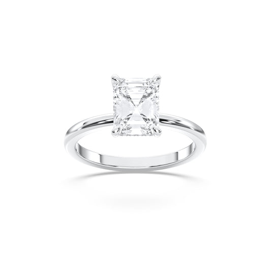 Hidden halo emerald ring