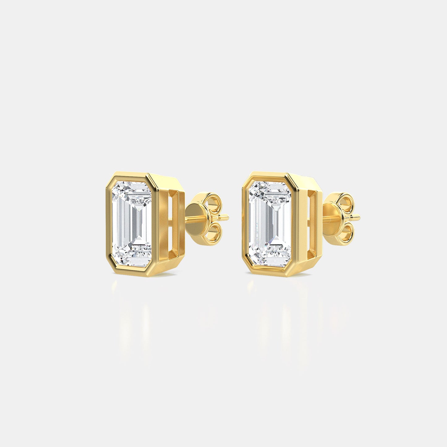 Bezel earrings