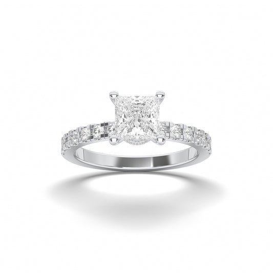 Hidden halo princess ring